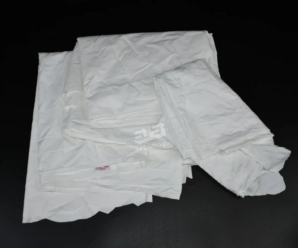 A级白色混合毛巾布